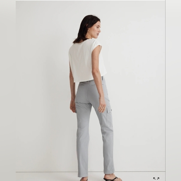Madewell '90s Straight Cargo Pant Solstice Gray High Rise- Size 28 - Picture 3 of 5